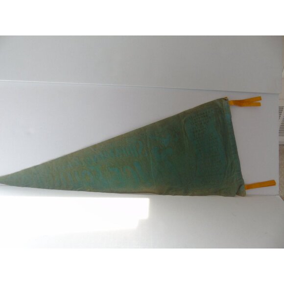 Vintage 1963 Shipstads & Johnson Ice Follies Pennant Green Felt Wall Decor - Picture 8 of 10